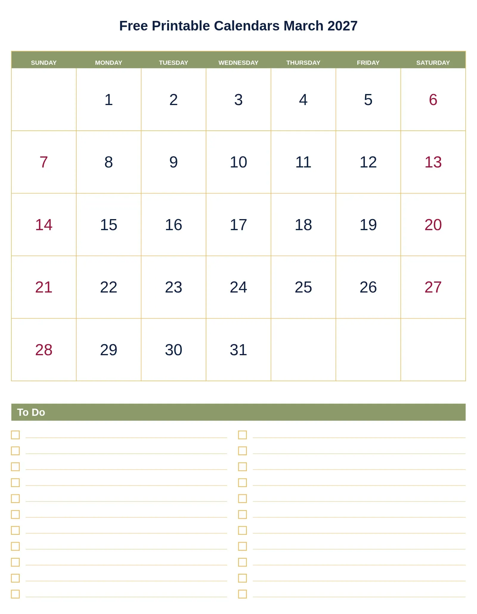 Free Printable Calendars March 2027 With To Do List Bottom Portrait Free Printable Calendars March 2027 With To Do List Bottom Portrait