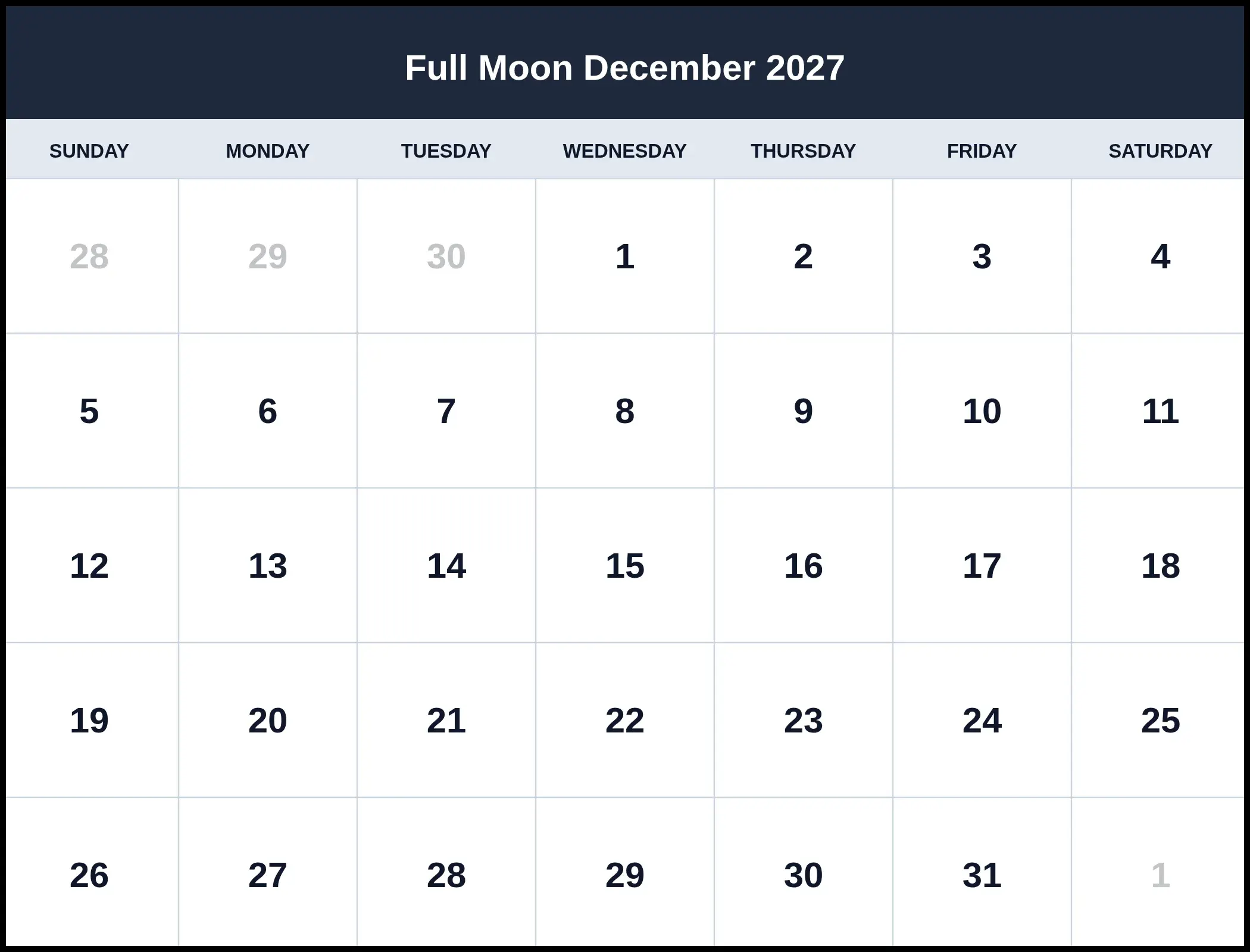 Full Moon December 2027 Pdf