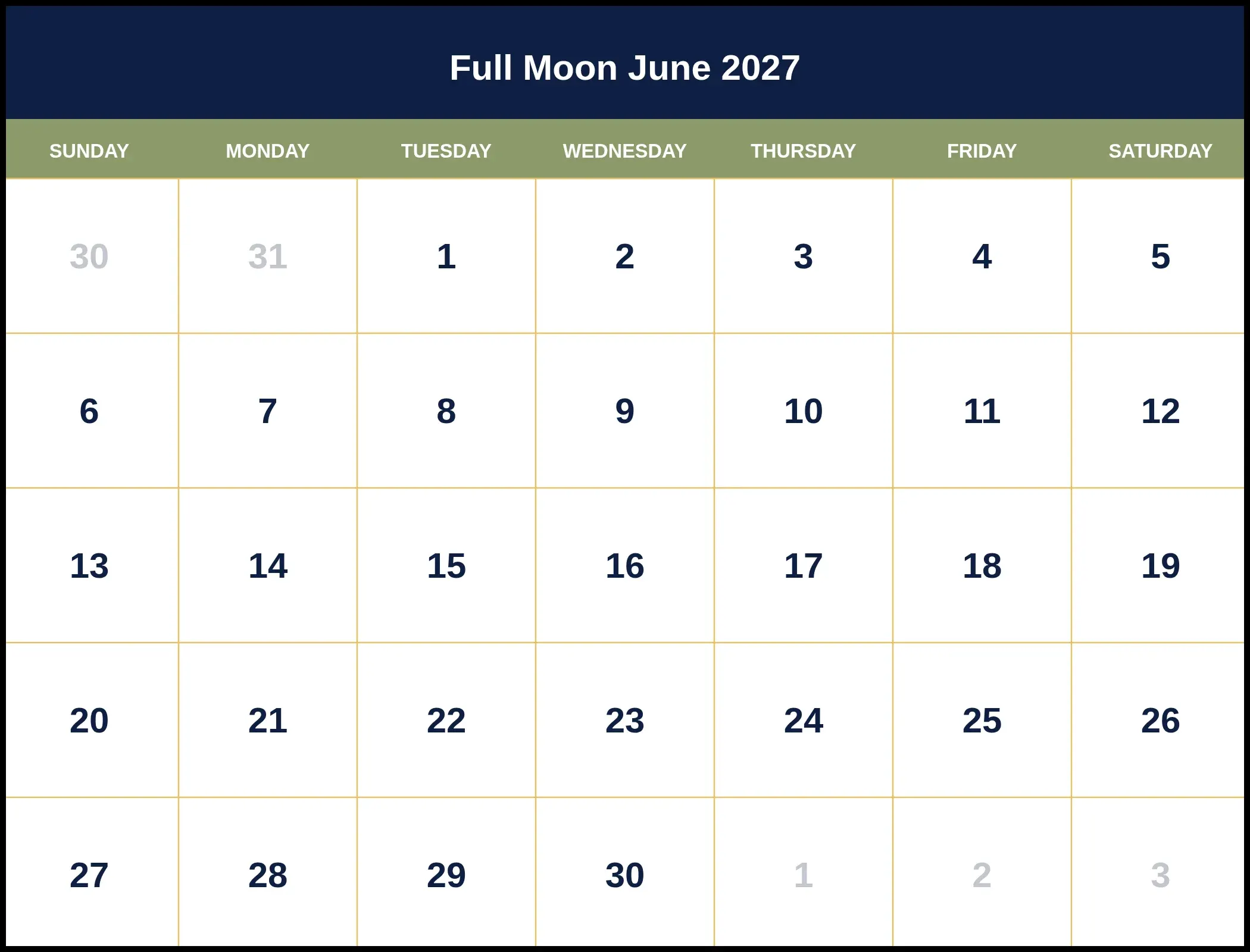 Full Moon June 2027 Pdf