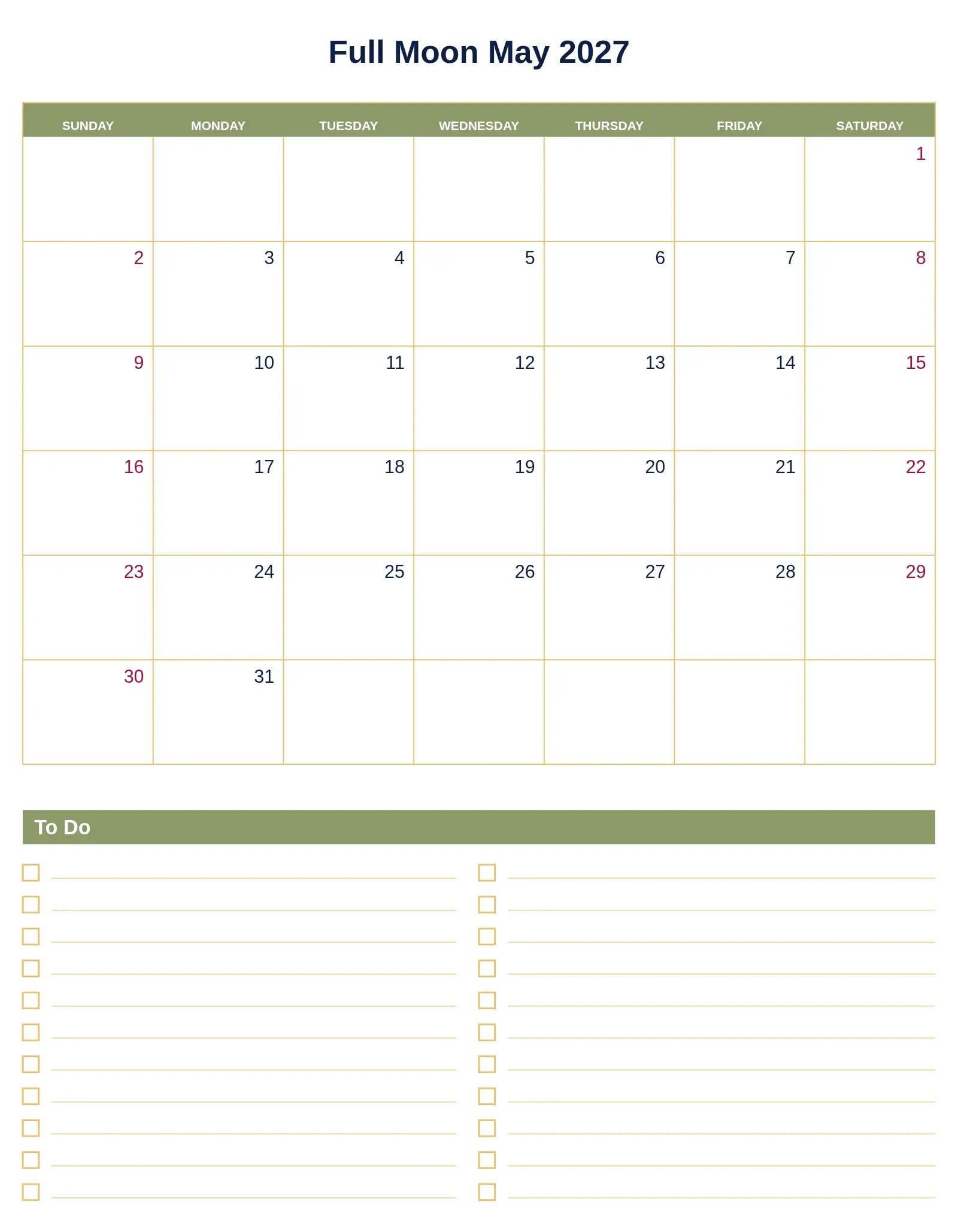 Full Moon May 2027 With To Do List Bottom Portrait Full Moon May 2027 With To Do List Bottom Portrait