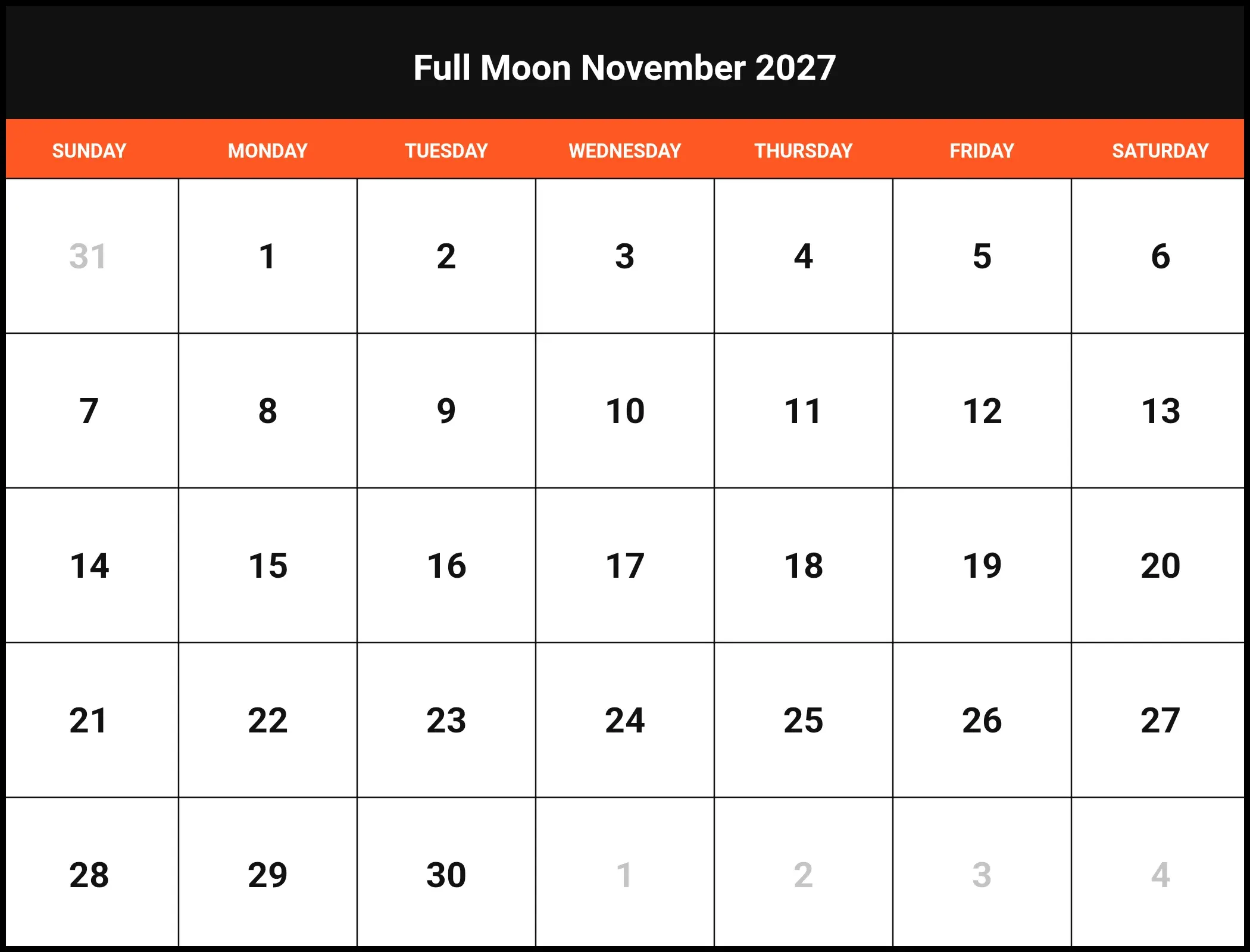 Full Moon November 2027 Pdf