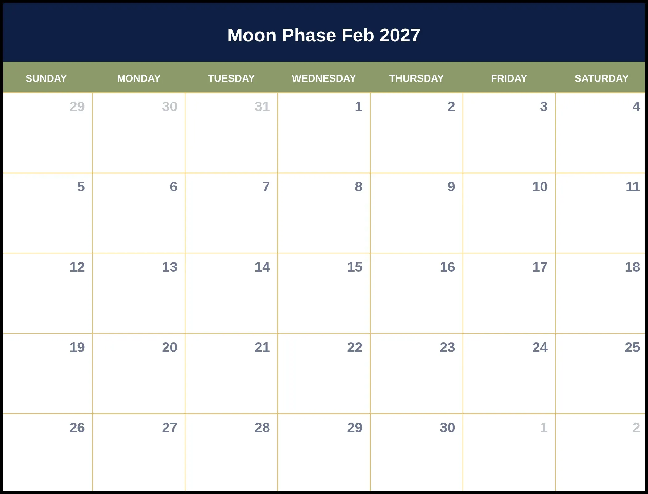 Moon Phase Feb 2027 Pdf Moon Phase Feb 2027 Pdf