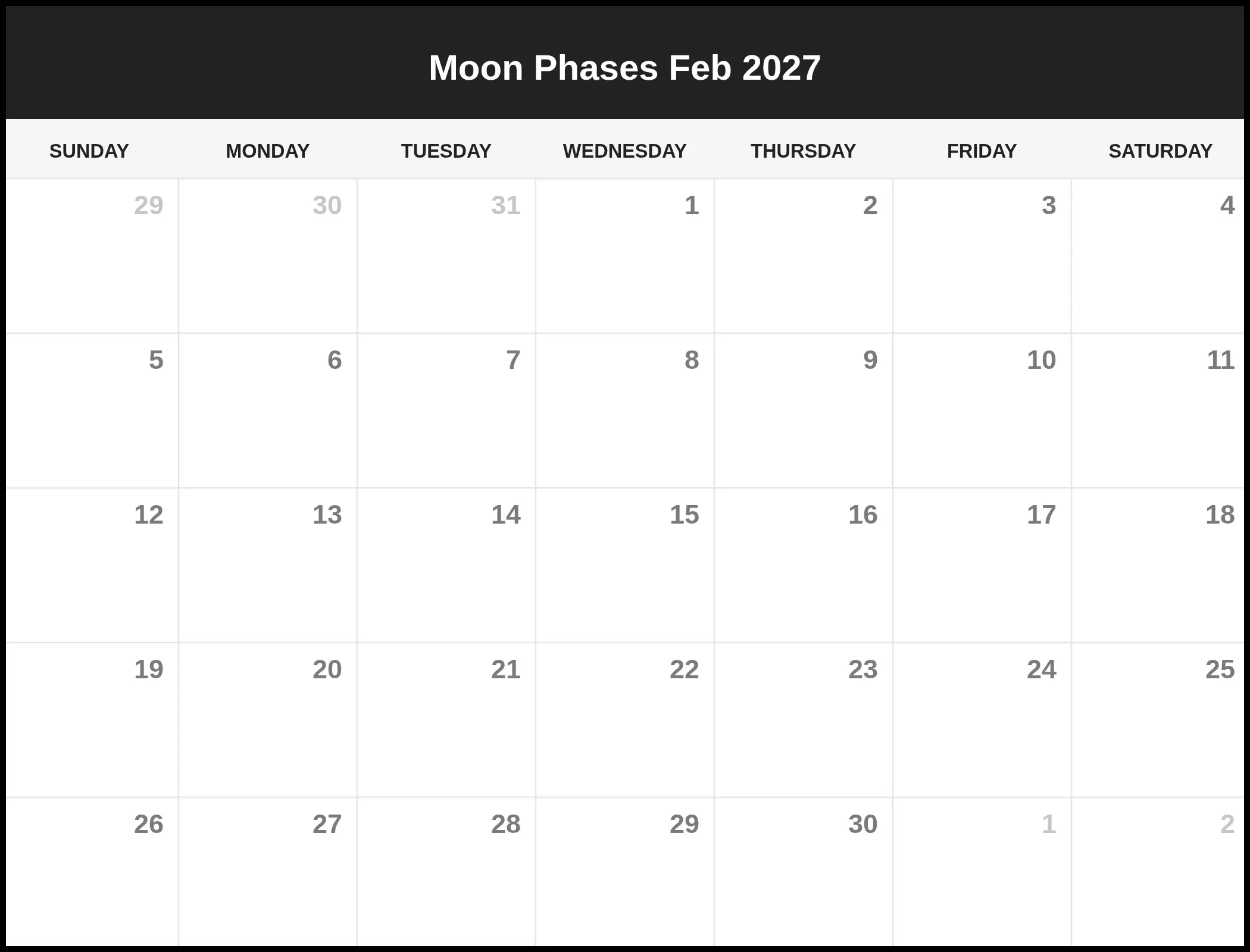 Moon Phases Feb 2027 Pdf Moon Phases Feb 2027 Pdf