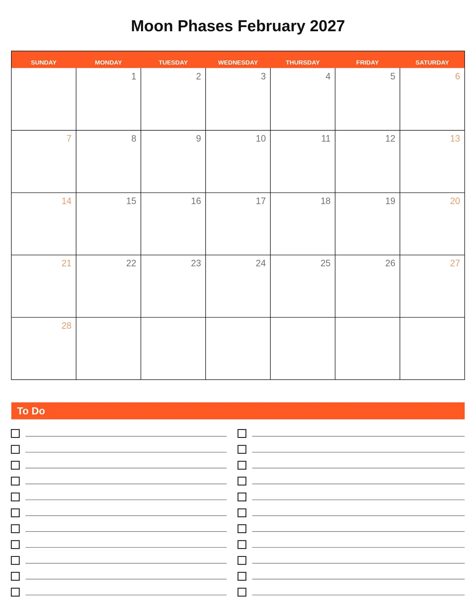 Moon Phases February 2027 With To Do List Bottom Portrait Moon Phases February 2027 With To Do List Bottom Portrait