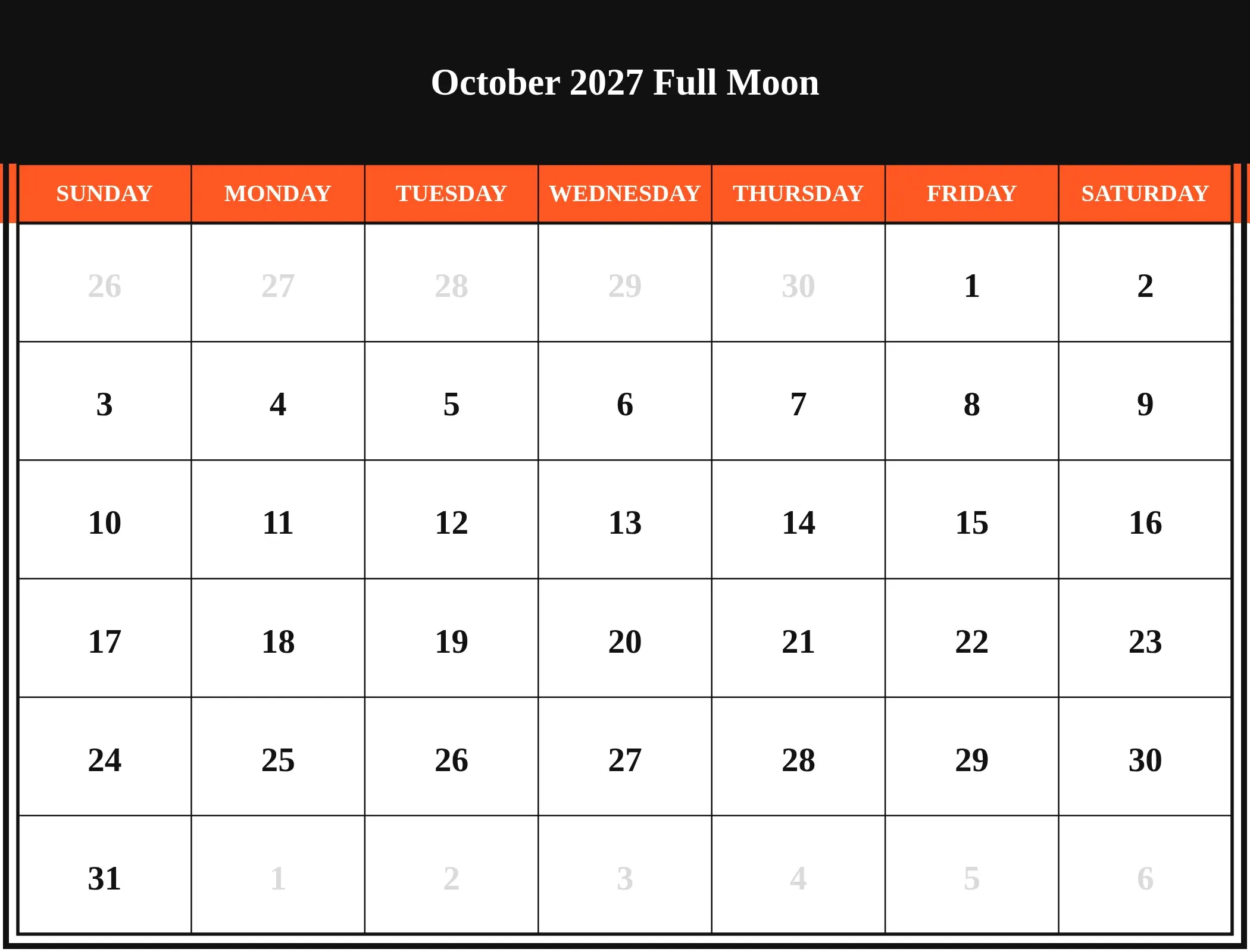 October 2027 Full Moon Download Landscape