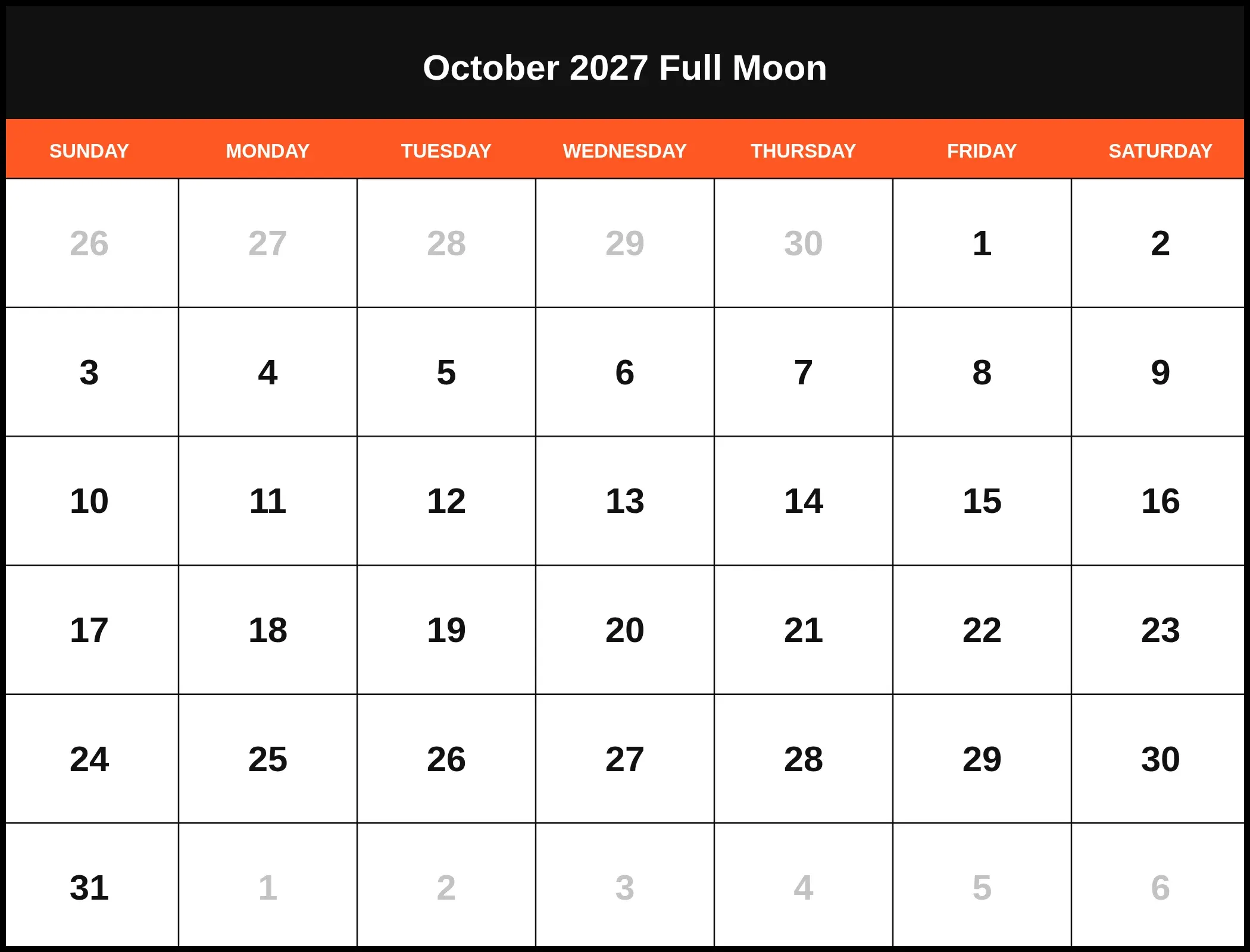 October 2027 Full Moon Pdf