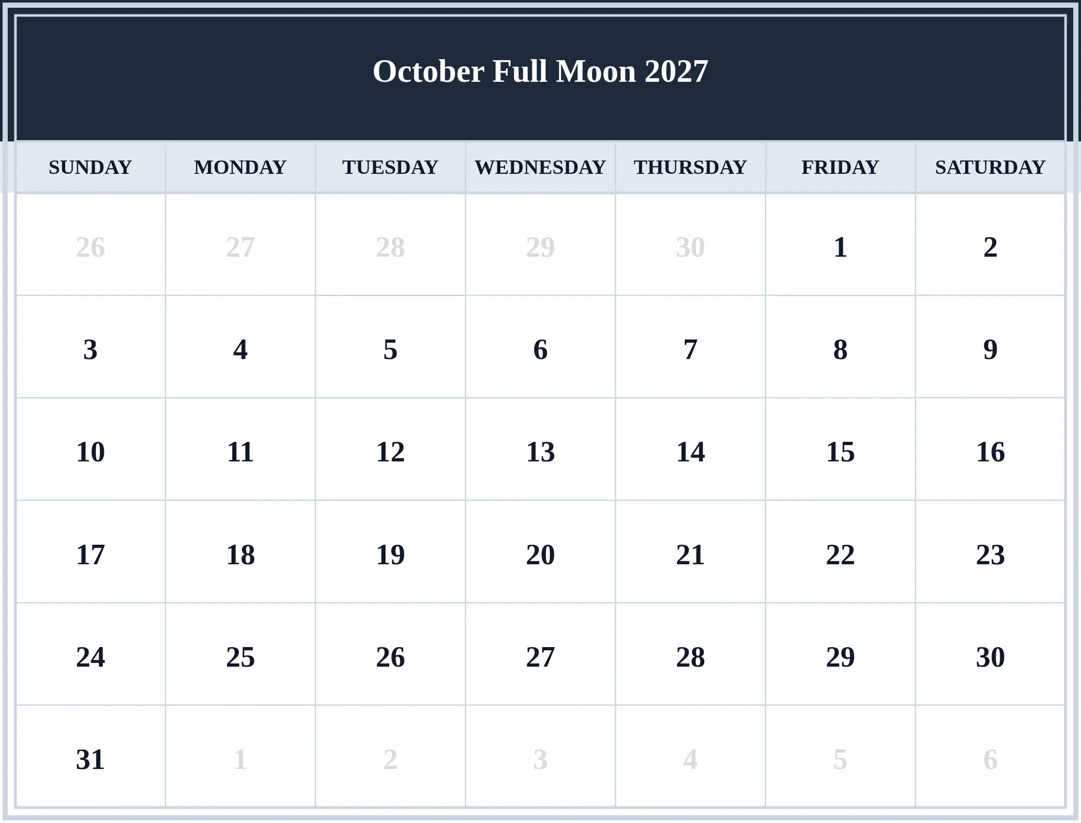 October Full Moon 2027 Download Landscape October Full Moon 2027 Download Landscape