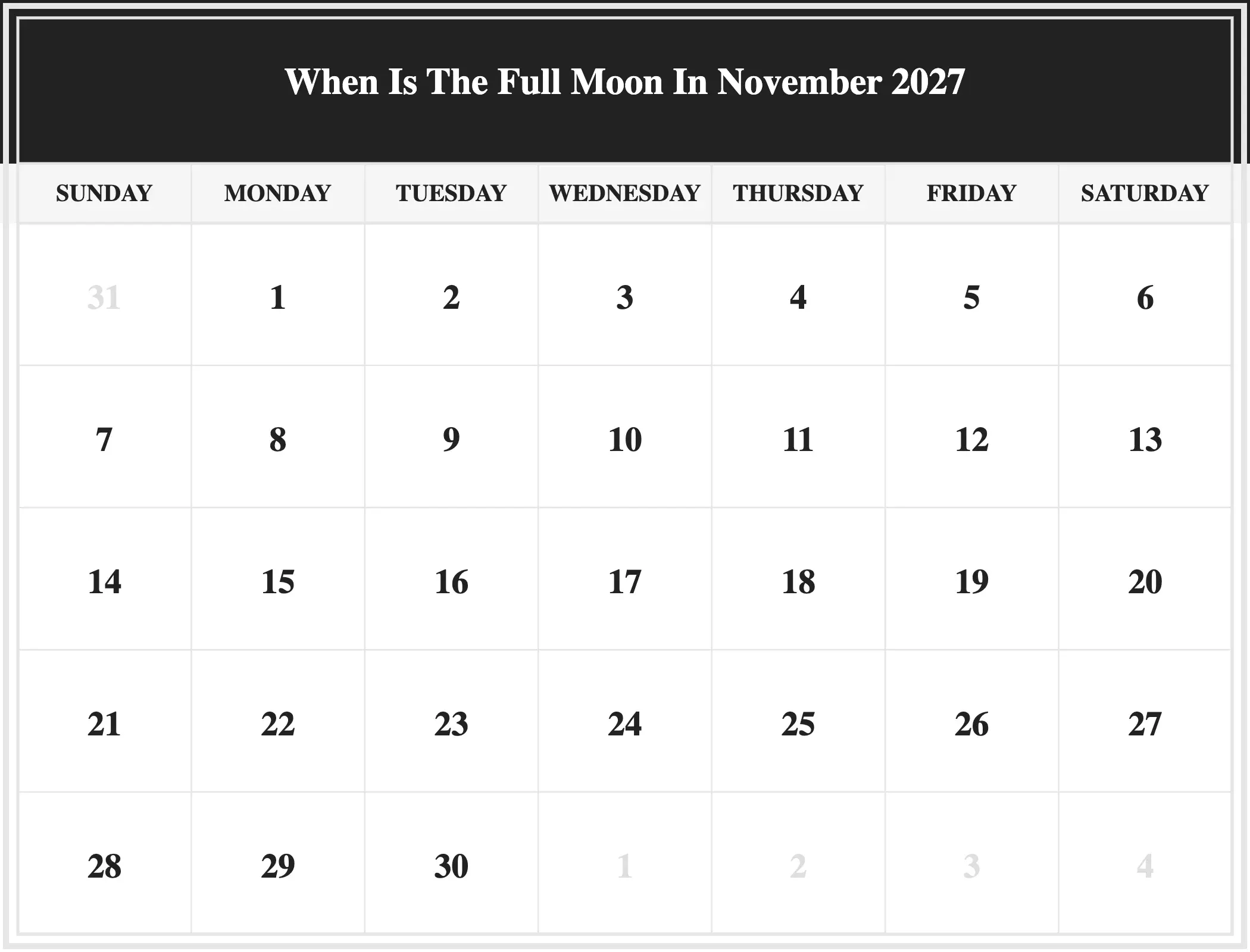 When Is The Full Moon In November 2027 Download Landscape When Is The Full Moon In November 2027 Download Landscape