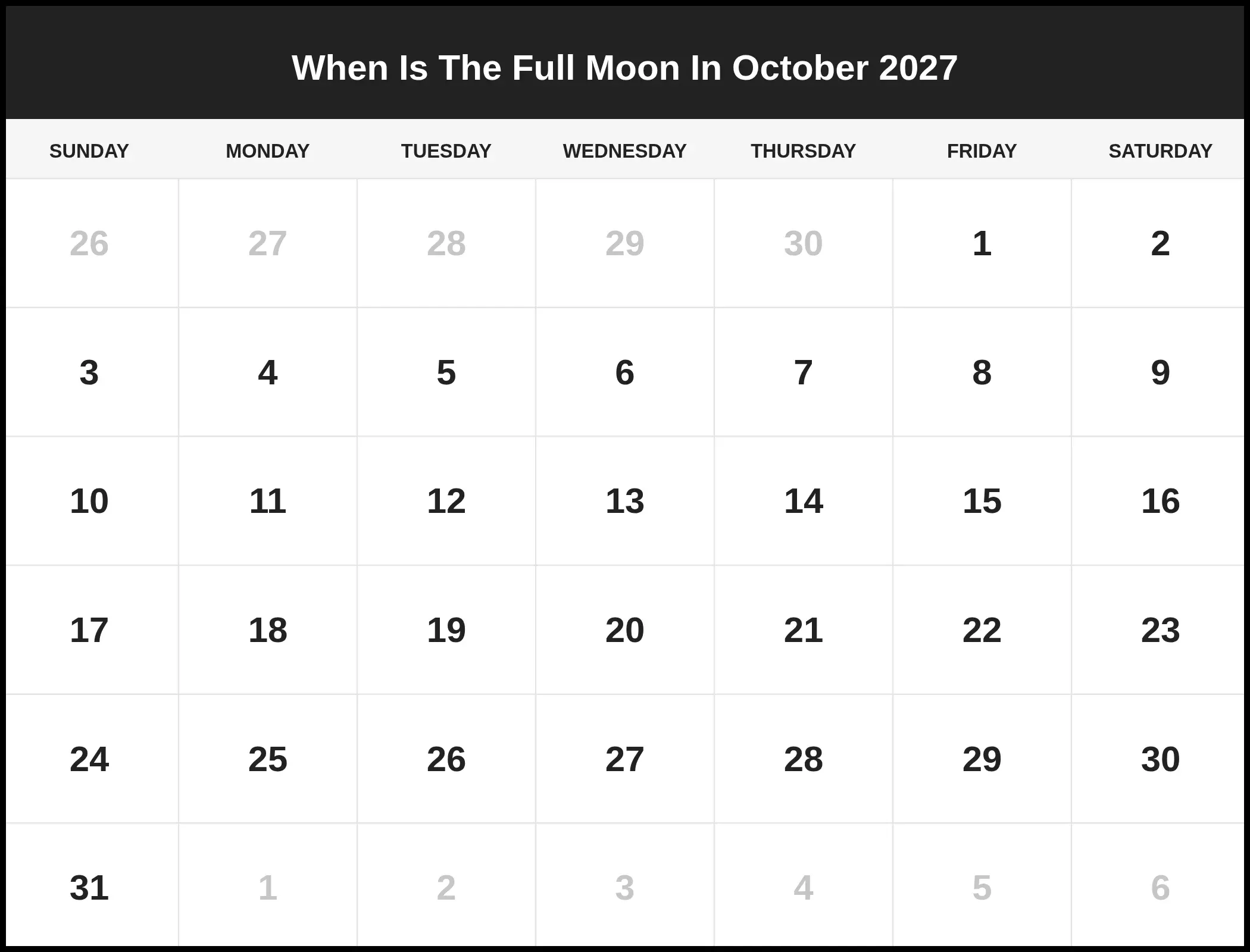 When Is The Full Moon In October 2027 Pdf